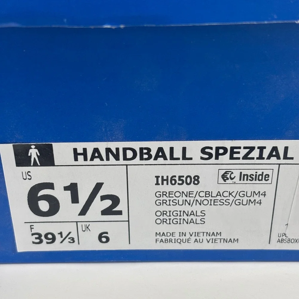 Adidas Handball Spezial Men 6.5 Grey Black Gum IH6508 New Suede Terrace Sneakers